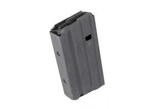 Okay Industries SureFeed AR-15 magazine holds 20 rounds of 5.56 NATO or 300 Blackout with an extended base plate and slick grey finish